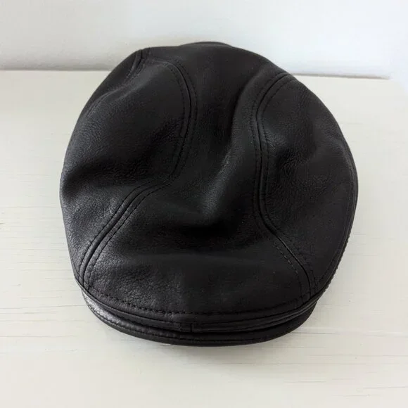​🔥 Scala Classico Leather Flat Cap - Mens XL - GATSBY STYLE - Picture 3 of 7